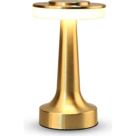 Lampe de table, lampe de chevet, lampe de table tactile à intensité variable pour chambre à coucher, sans fil 3000 mAh, LED 3 couleurs à intensité variable en continu, pour la décoration de la chambre
