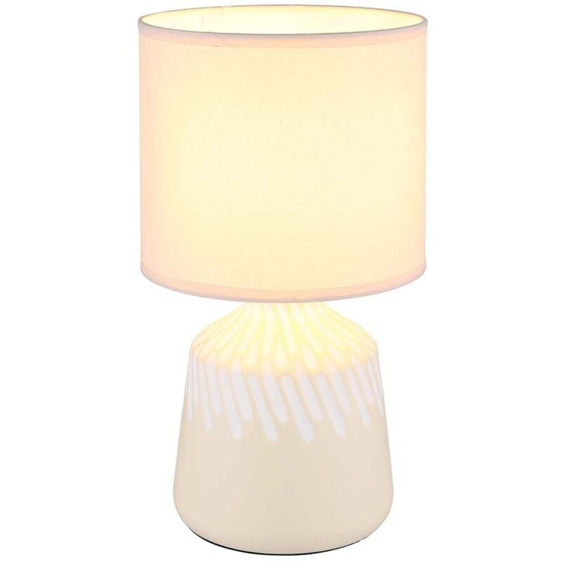 Globo Lighting - Lampe de table lampe de chevet lampe de table textile céramique couleur curry h 31,5 cm