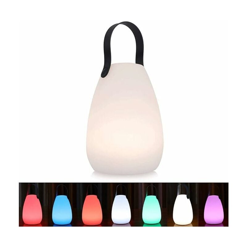 Shining House - Lampe de Table Lampe de Chevet Portative, led étanche Rechargeable sans Fil Multicolore Dimmable Lampe de Jardin Extérieure led,