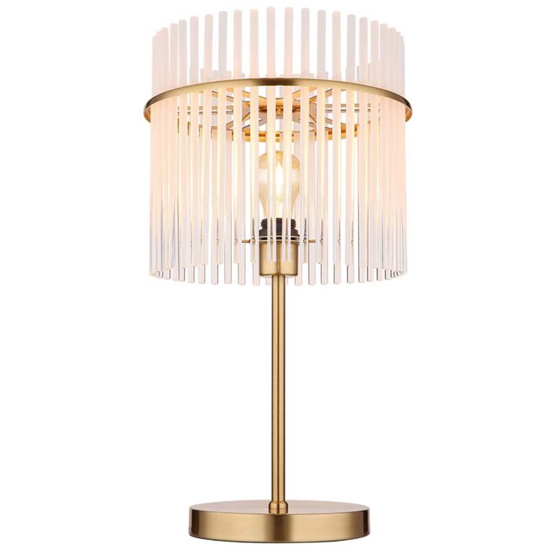 Globo - Lampe de table lampe de table lampe d'appoint lampe de chevet métal verre doré h 54,5 cm
