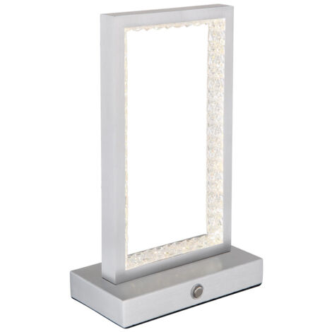 Lampe de table lampe de table lampe de salon variateur tactile batterie cristal LED H 23 cm