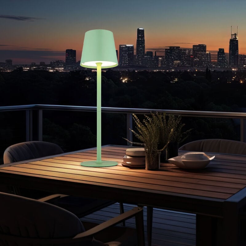 Globo Lighting - Lampe de table lampe de table lampe d'extérieur lampe de jardin lampe de côté lampe de terrasse, métal plastique opale vert pâle,