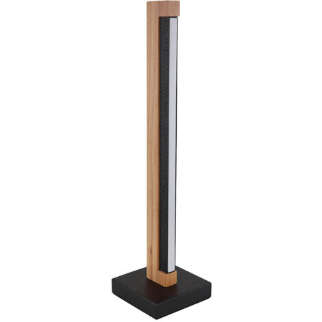 Lampe de table lampe de table lampe en bois lampe en bois marron foncé noir mat 1x LED