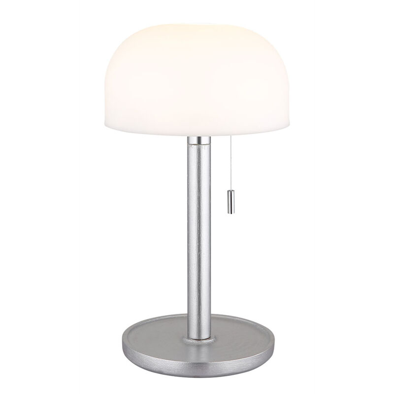 Lampe de table Lampe d'extérieur LED Batterie USB Bambou Lampe de jardin, plastique opale argenté, 1,5W 80Lm blanc chaud froid, DxH 15x28 cm Lampe de table Lampe d'extérieur LED Batterie USB Bambou Lampe de jardin, plastique opale argenté, 1,5W 80Lm blanc chaud froid, DxH 15x28 cm