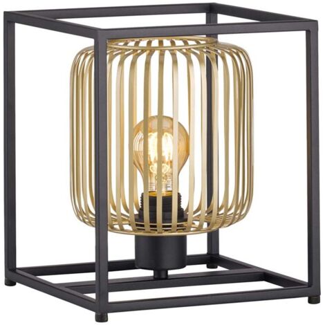 Lampe de table lampe rétro lampe d'appoint lampe de chambre noir or H 26,5 cm