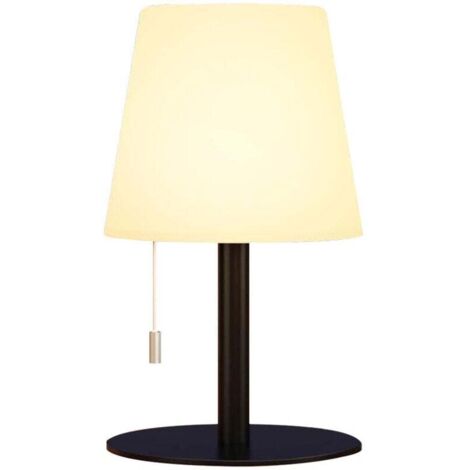 Lampe de table LED à batterie d'extérieur moderne et créative,Avec 7 couleurs à intensité variable,Rechargeable par USB,Veilleuse pour chambre à coucher, chambre d'amis ou bureau (Noir) [Classe énergé