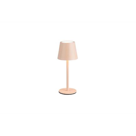 Lampe de table LED à piles, lampe de chevet d'extérieur couleur sable, variateur tactile H 21cm