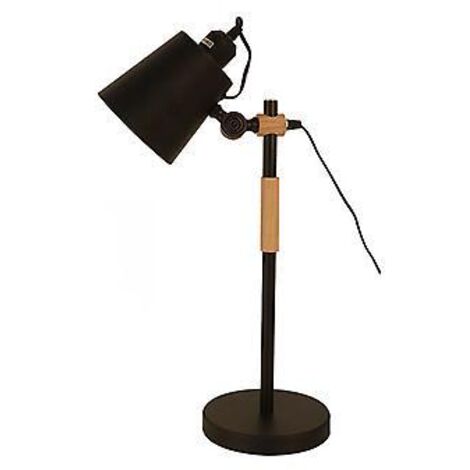Lampe de table LED avec protection des yeux, lampe de lecture filaire à angle réglable, lampe de bureau en métal pour chambre d'étudiant