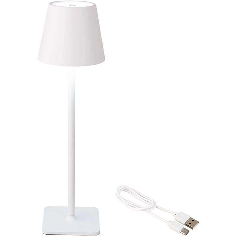 Lumineo - Lampe Led detable lampe de table pour l'intérieur et l'extérieur colour white 27cm