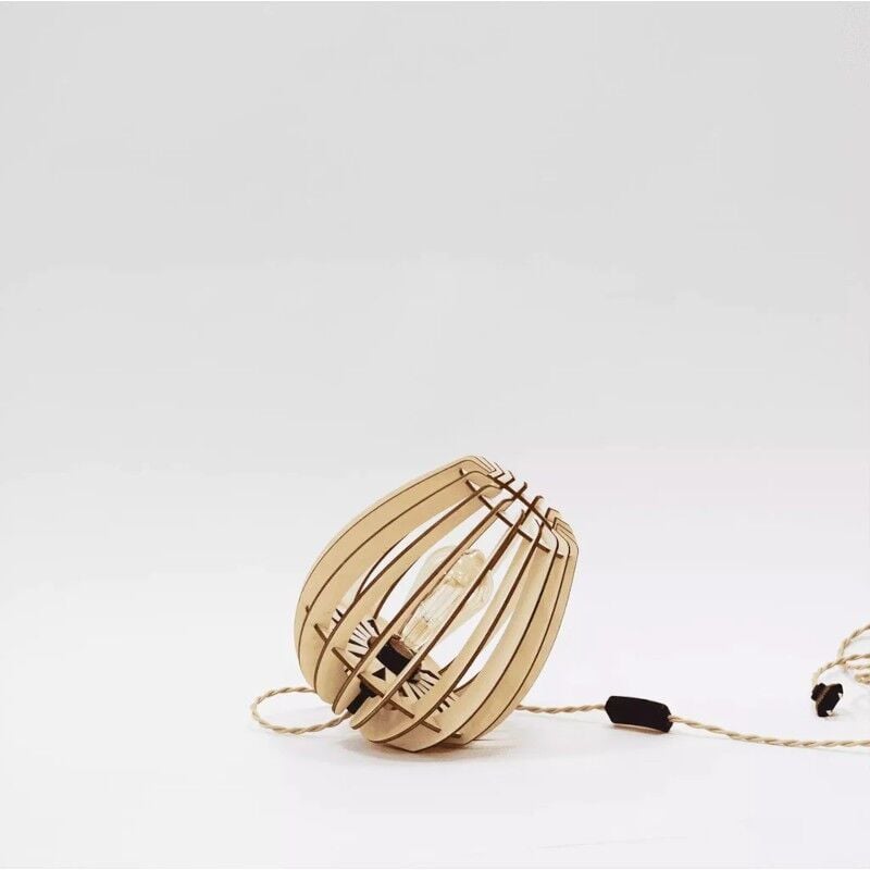 Lucide - Lampe de table Led bois Atome- Atelier Loupiote