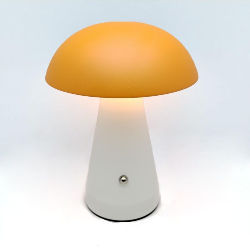 Lampe de table LED champignon à intensité variable avec interrupteur tactile, lampe de chevet sans fil pour chambre et salon