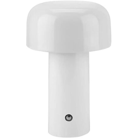 Lampe de Table LED Champignon Sans Fil Rechargeable Tactile 3 Niveaux Bureau Chambre