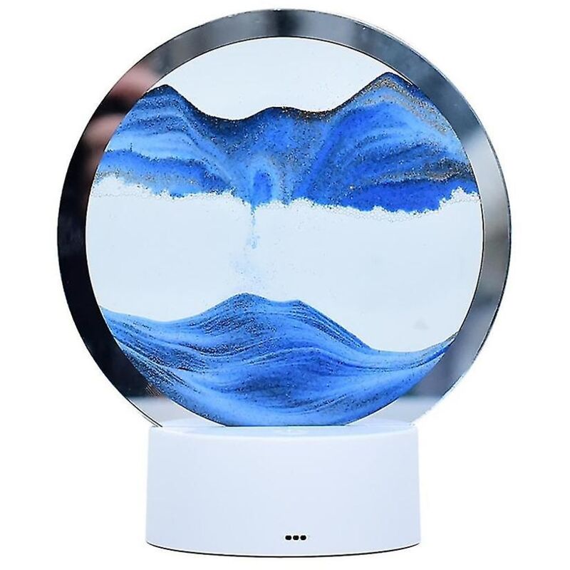 Feiyue - Lampe de table led colorée 3 lumières rvb pour la maison ou le bureau, lampe décorative bleue