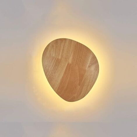 Lampe de table LED en bois pour les yeux, applique murale d'intérieur moderne pour salon, chambre à coucher, salle à manger, couloir, escalier, éclairage mural décoratif, lumière chaude, 8 W