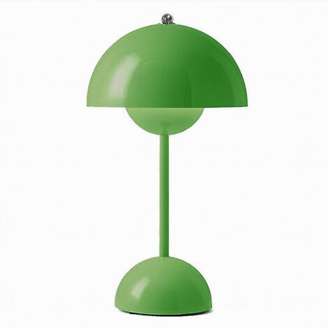 Lampe de table LED en forme de bouton de fleur, veilleuse, lampe de table champignon, style nordique, chevet, bureau, décoration simple, chambre moderne, prise UE, vert clair
