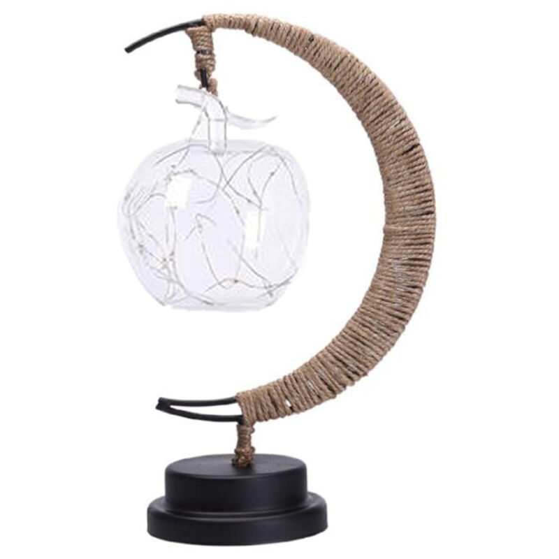 Lampe de table led en forme de lune, rechargeable par usb, design transparent en forme de pomme, idéal pour un bureau ou une maison, idéal pour un