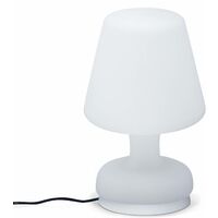 Lampe de table LED forme lampe 26cm, luminaire extérieur résistant à l'eau, recharge sans fil