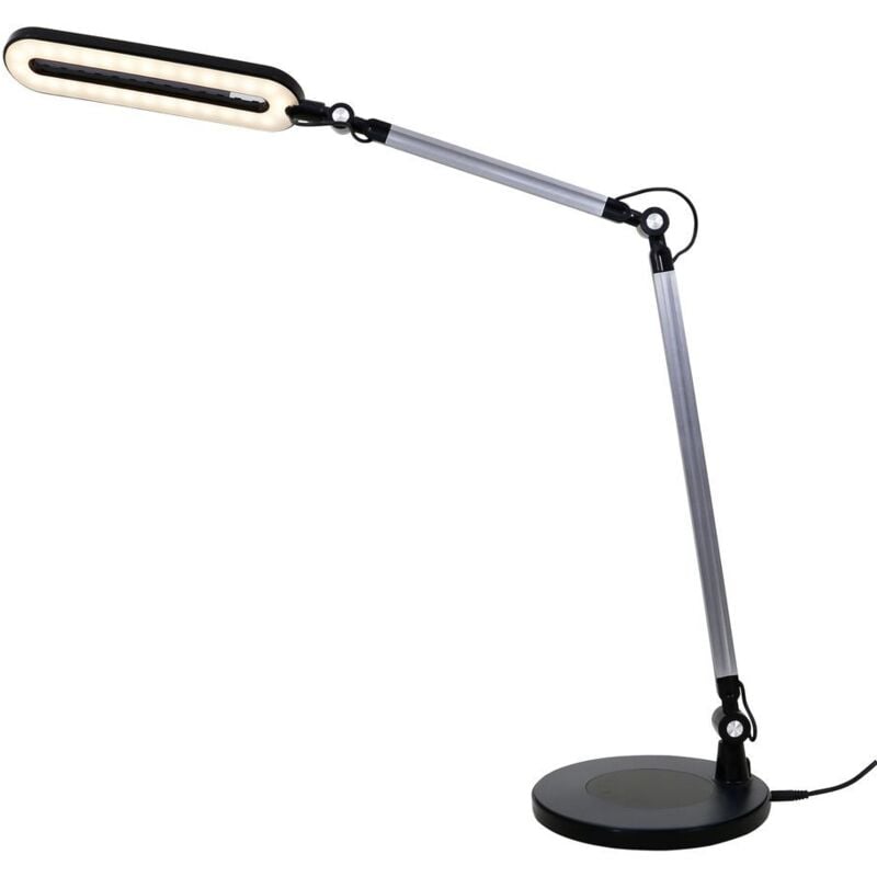 Briloner - Lampe de table led leuchten swan, 9 w, 700 lm, IP20, noir, plastique, intensité lumineuse variable, ø 20 cm