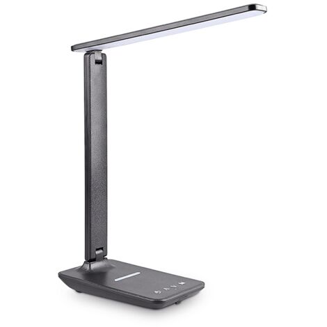 Lampe de table LED, lampe de chevet à intensité variable, 5 modes de couleur,5 niveaux de luminosité, contrôle tactile flexible,pour chambre à coucher