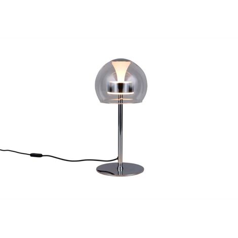 Lampe de table LED lampe de chevet métal chromé fonction mémoire dimmable D 16 cm