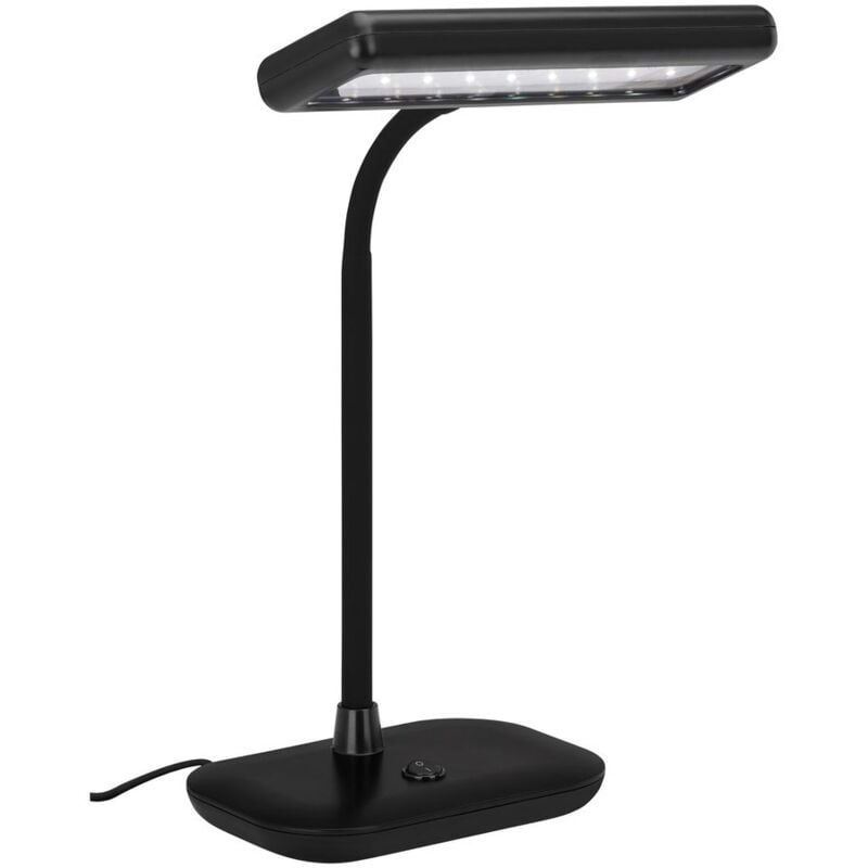 Briloner - Lampe de table led leuchten daylight, 7,5 w, 800 lm, IP20, noir, plastique, 23 x 12 x 44 cm