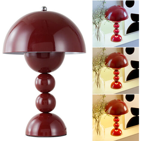 Lampe de table LED, lampe de table champignon à intensité variable, lumière d'ambiance décorative, 3 températures de couleur