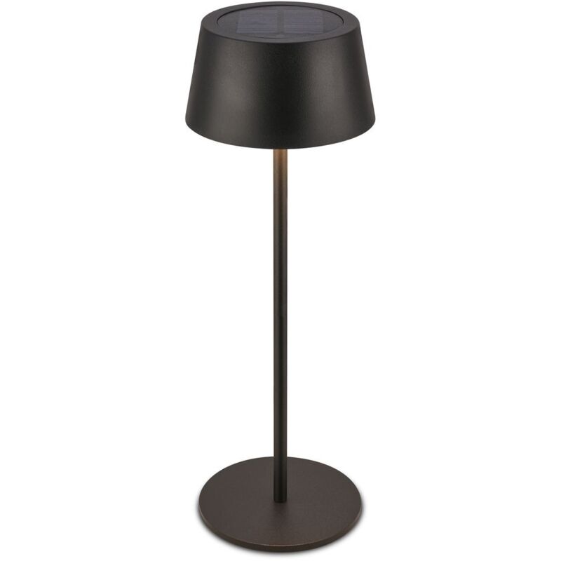 BRILONER Black Matt Solar Powered CCT LED Table Lamp