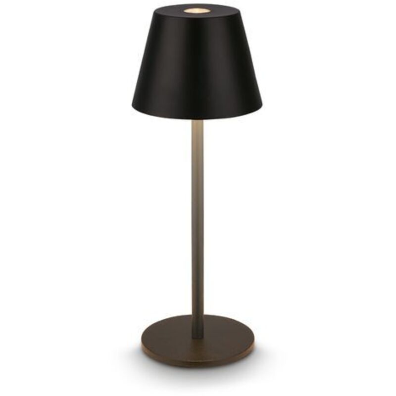 BRILONER Nano LED Table Lamp Black Rechargeable Light Dimmable Cordless 1, 5W