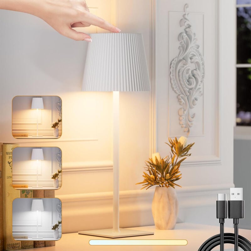 Redom - Lampe de table led Lampe de table sans fil, lampe de table led à intensité variable tactile