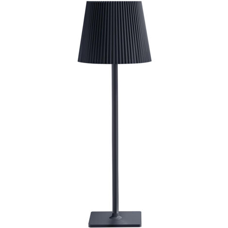 Lampe de table LED Lampe de table sans fil, lampe de table LED à intensité variable tactile noir