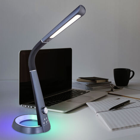 Lampe de table LED lampe flexo noir chargeur USB sommeil éclairage salon