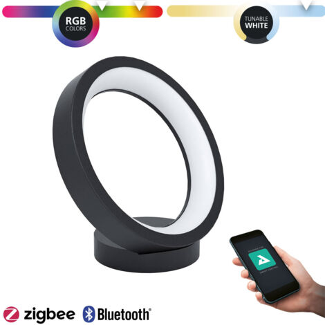 Lampe de table LED Marghera-Z Blanc Blanc L: 27 H: 26.5cm Dimmable 2700-6500K avec fonction Connect-Z