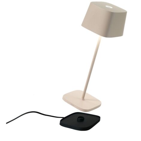 Lampe de table LED Ofelia Pro Sand, rechargeable et dimmable