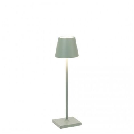 Lampe de table LED Poldina Pro Micro Salvia, rechargeable et dimmable avec une autonomie allant jusqu'à 12 heures