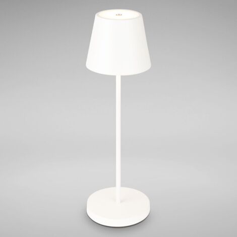 B.K.Licht – Lampe de table LED dimmable sans fil – 2700K blanc chaud – Autonomie jusqu'à 28h – IP54 pour intérieur et extérieur – Rechargeable USB-C