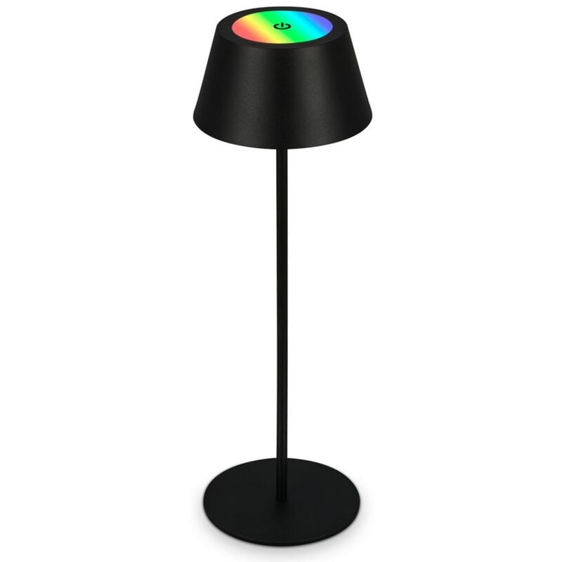 Brilo - Lampe de table led rechargeable Lampe de table r glable en hauteur IP44 noir rgb int rieur ext rieur
