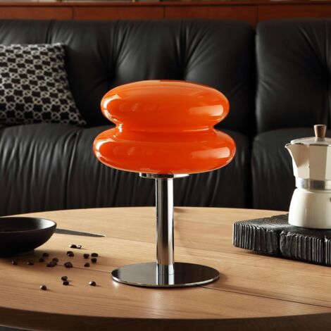 Lampe De Table LED Rétro En Verre – Lampe D’Ambiance Design USB, Lampe De Chevet Et De Bureau, Lumière Chaude 3000 K