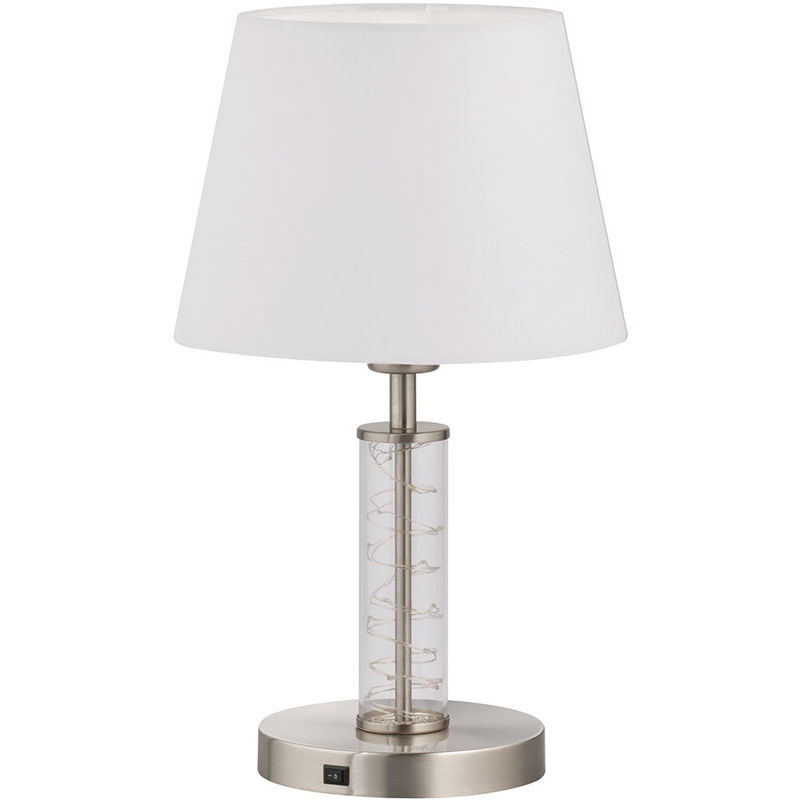 Etc-shop - Lampe de table d'écriture salon guirlandes lumineuses lampe de lecture textile dans un ensemble comprenant des ampoules LED RVB