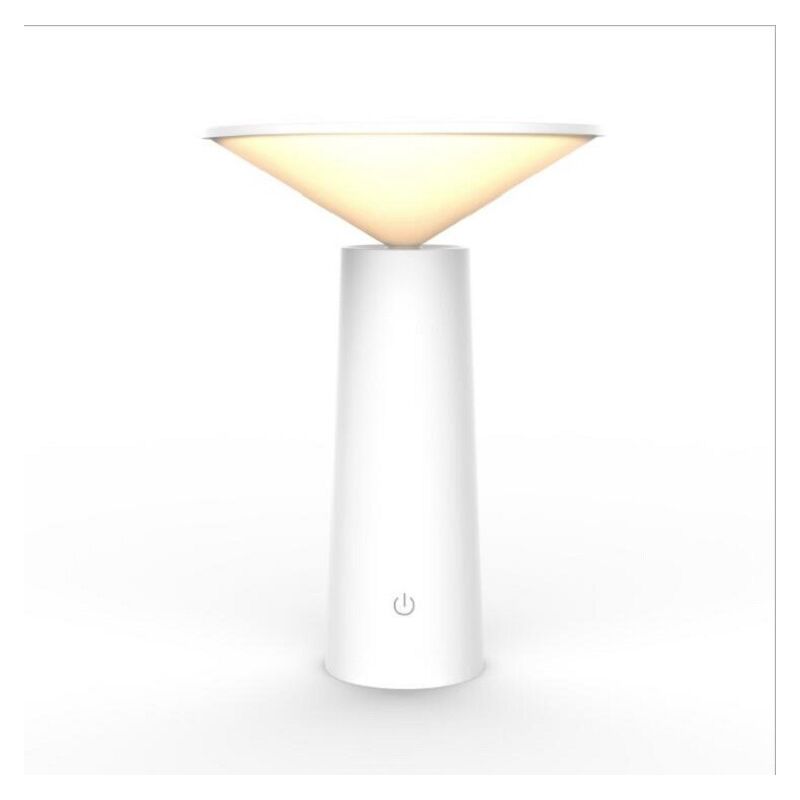 Sjqka - Lampe de table led sans fil à batterie, lampe de table de bar rechargeable, variable, sans câble, pour intérieur et extérieur, IP54 - blanc