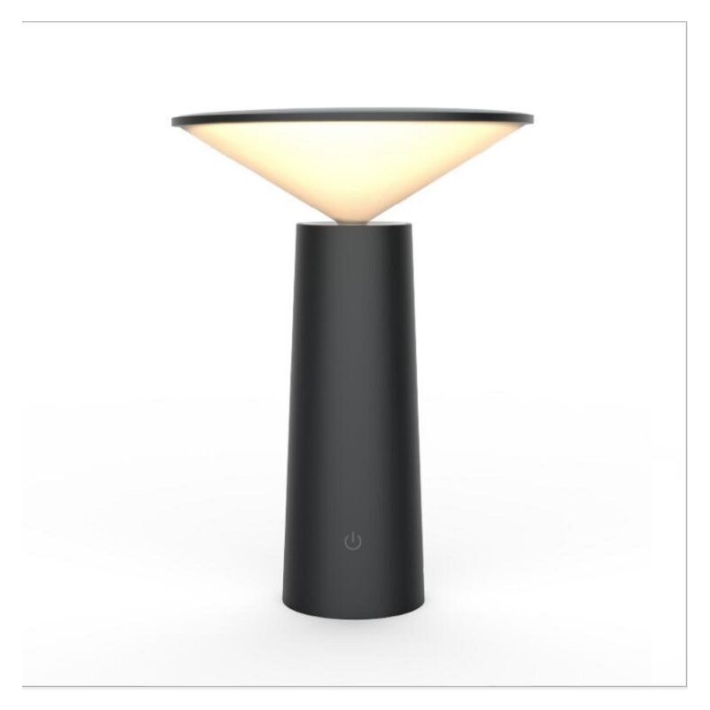 Sjqka - Lampe de table led sans fil à batterie, lampe de table de bar rechargeable, variable, sans câble, pour intérieur et extérieur, IP54 - noir