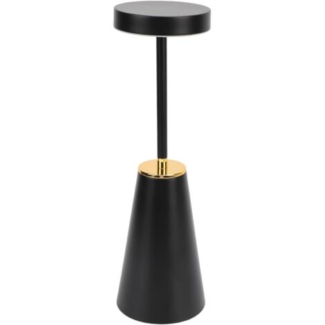 Lampe de table LED sans fil à intensité variable, étanche IP54, 3 températures de couleur, commande tactile, métal + boîtier en PC, pour l'intérieur et l'extérieur, table à manger, table de [Classe én