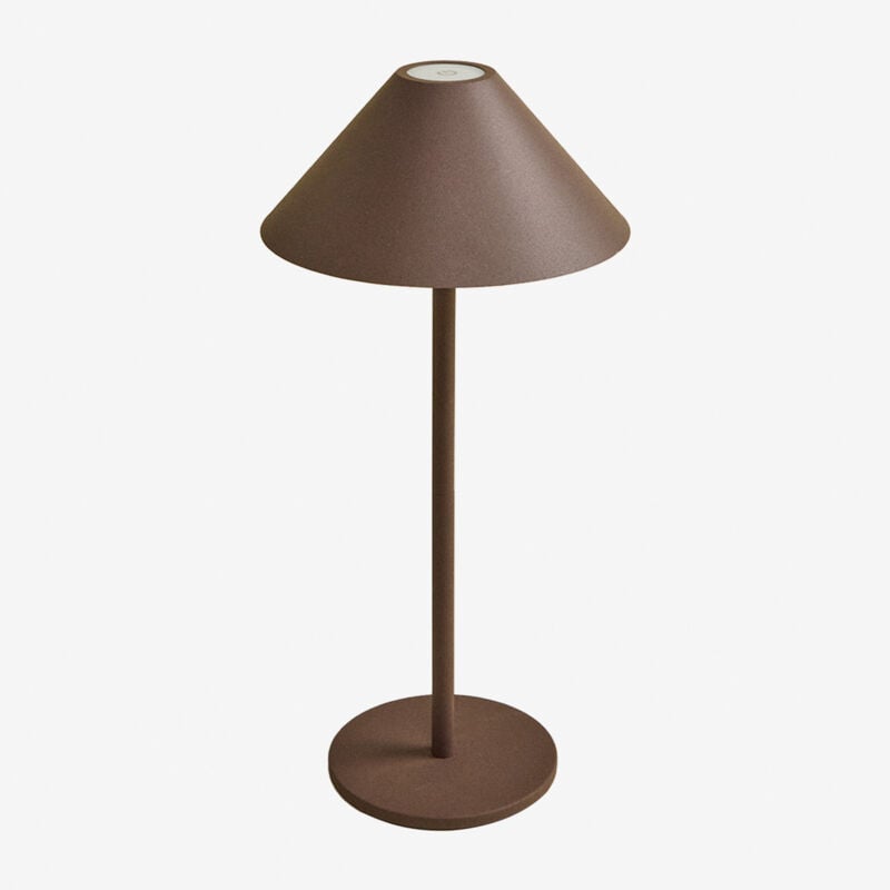 Sklum - Lampe de table led d'extérieur sans fil Nebida Brun Café