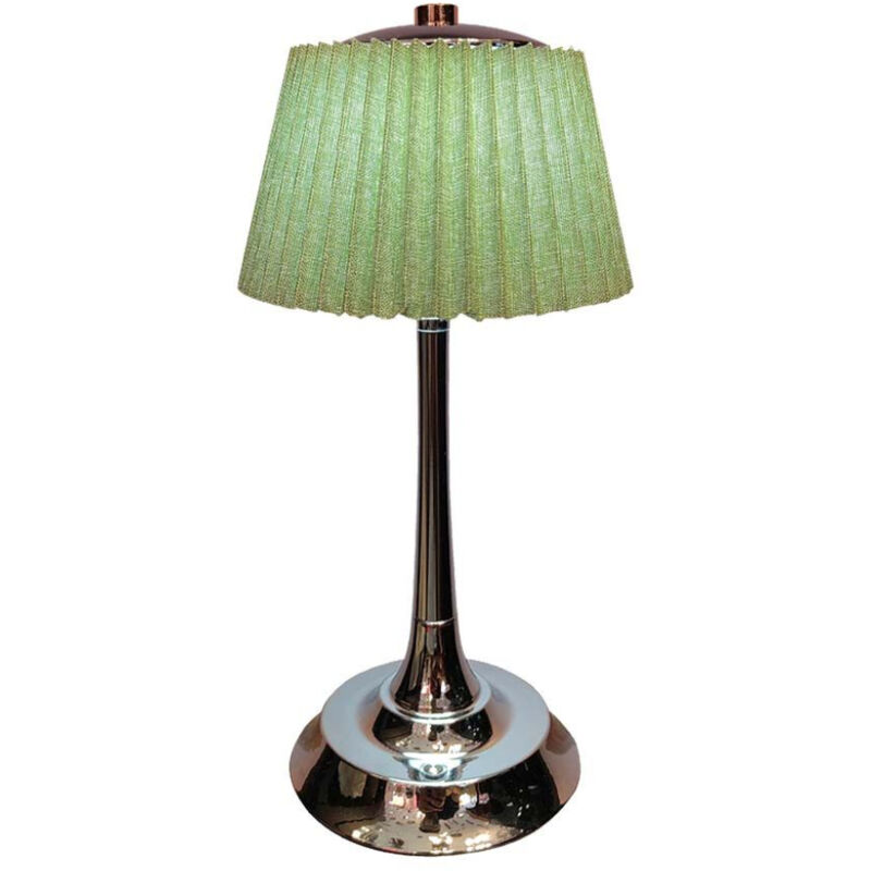 V-tac - Lampe de table led 1,5 w - Tactile à intensité variable 3 en 1, vert chromé (batterie rechargeable usb-c) (sku 23357 - VT-7968)