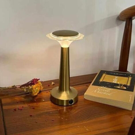 Lampe De Table Led Vintage Rechargeable Par Usb Lumière Chaude Pour Bars