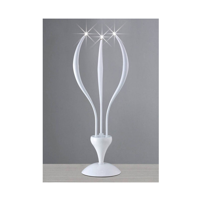 09diyas - Lampe de Table Llamas 3 Ampoules blanc - Blanc