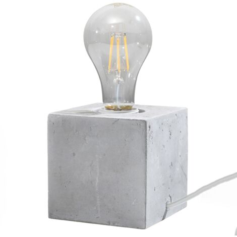Lampe de table loft béton gris ARIZ E27 15W Sollux