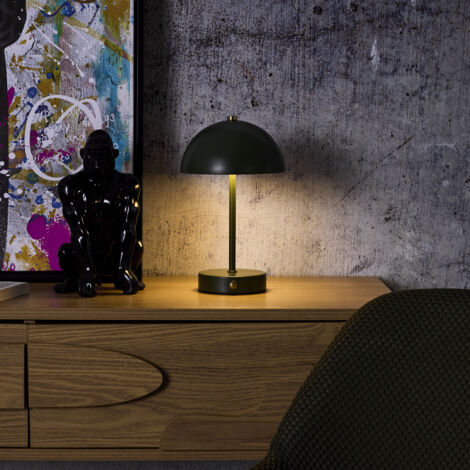 Lampe De Table Lucia Metal Vert H26cm