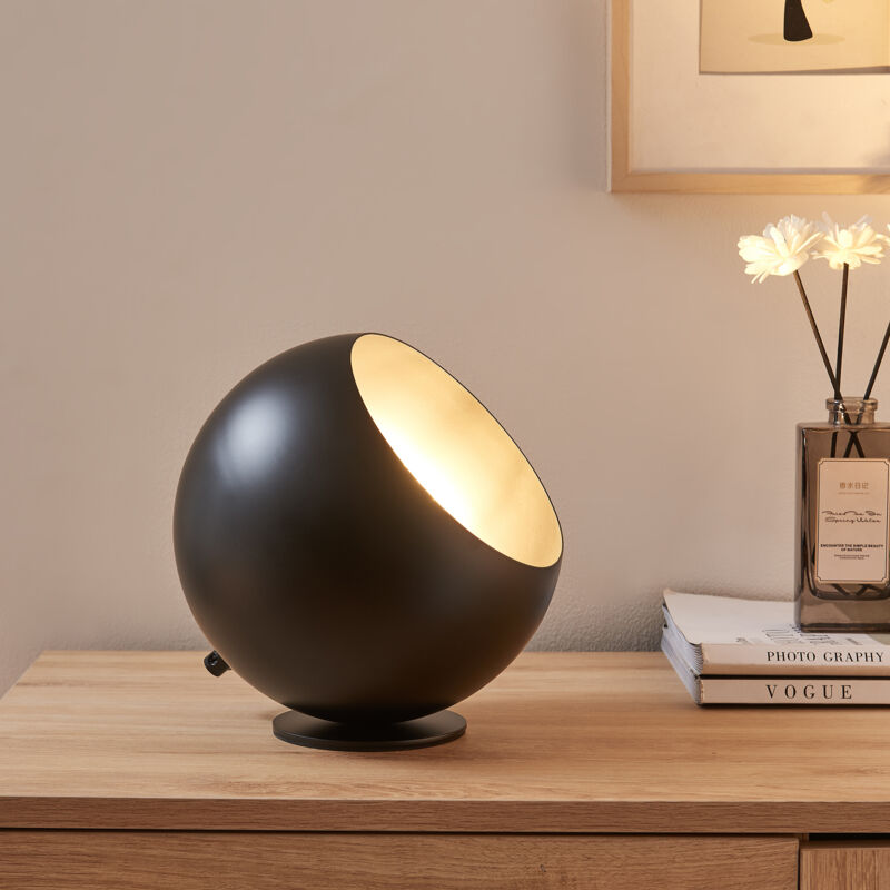Lampe de table Lukkodso 1 x E27 Ø 20 x 20 cm noir lux.pro Lampe de table Lukkodso 1 x E27 Ø 20 x 20 cm noir lux.pro