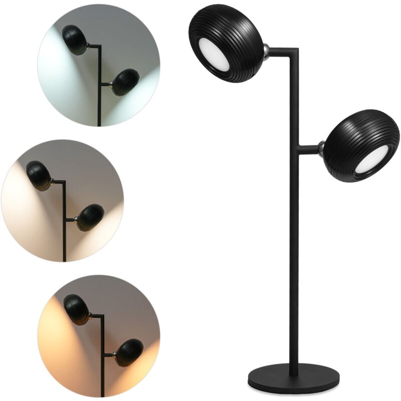 Lifcausal - Lampe de table magnétique à double tête Lampe de table simple Lampe de table décorative Lampe de table rechargeable Lampe de table