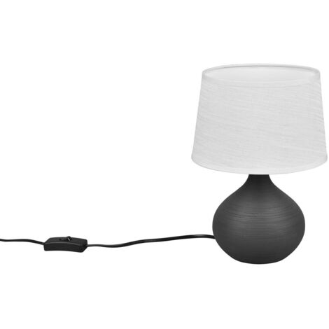 Lampe de table MARTIN brune céramique E14 29cm IP20